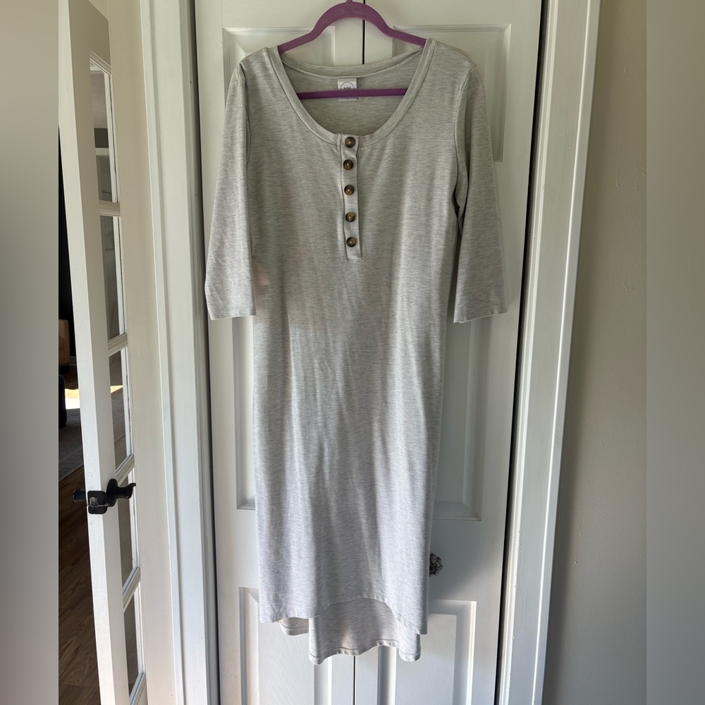 Lou Lou & Company Gray Button-Front Dress